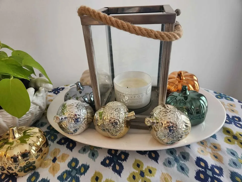 Oval platter for decor/ candles/ home staging/ centerpiece image indicator(8)