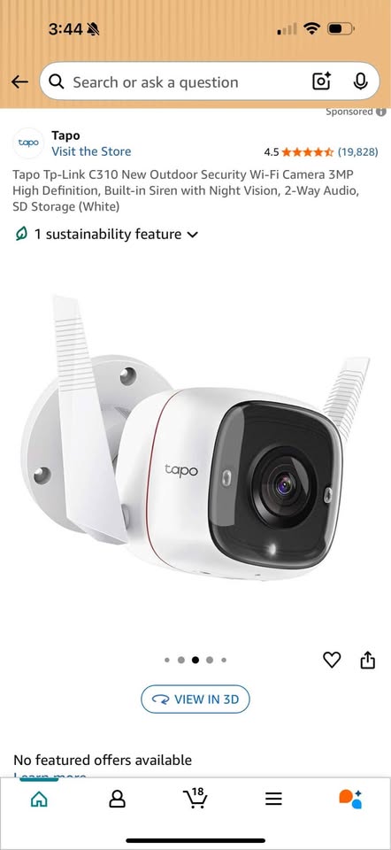 Tapo Tp-Link C310 New Outdoor Security Wi-Fi Camera 3MP - photo 2