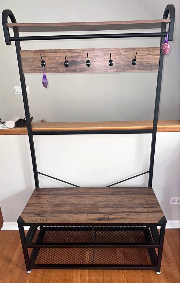 coat rack with bench ￼