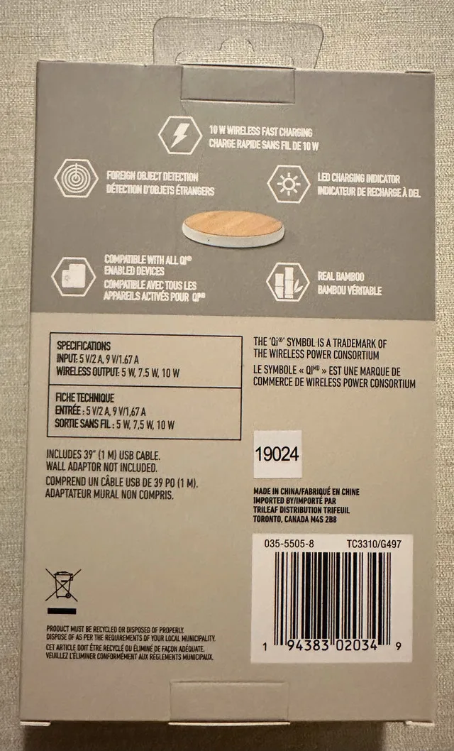 Bamboo 10W Wireless Charger image indicator(3)