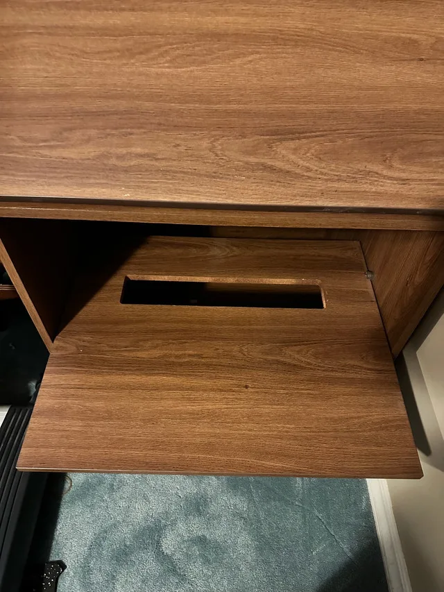 Computer desk with sliding trays image indicator(5)