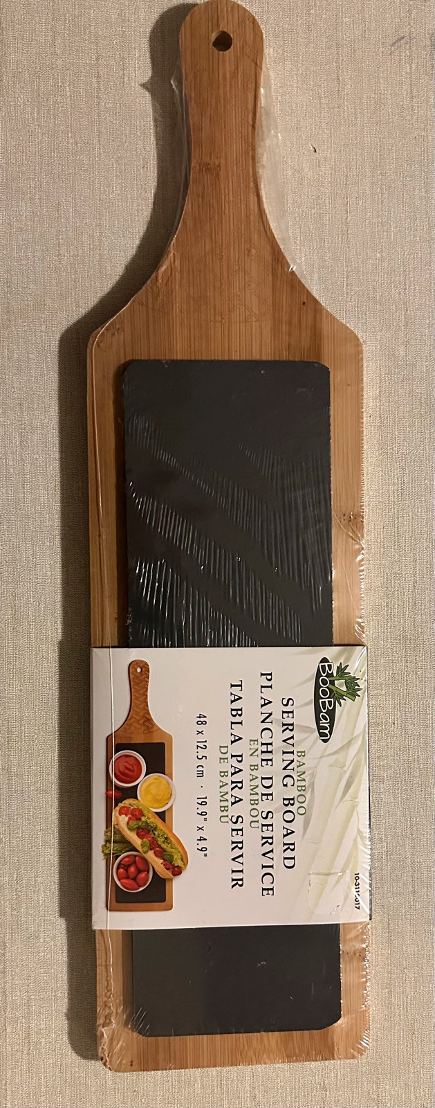 Bamboo and slate serving board