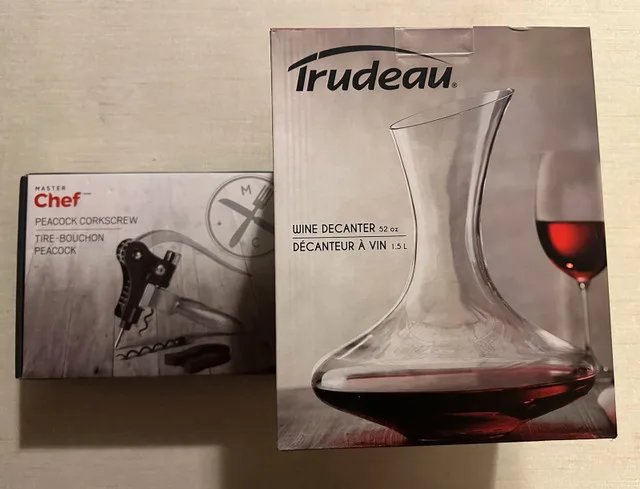 Wine Decanter and Peacock Cork Screw thumbnail