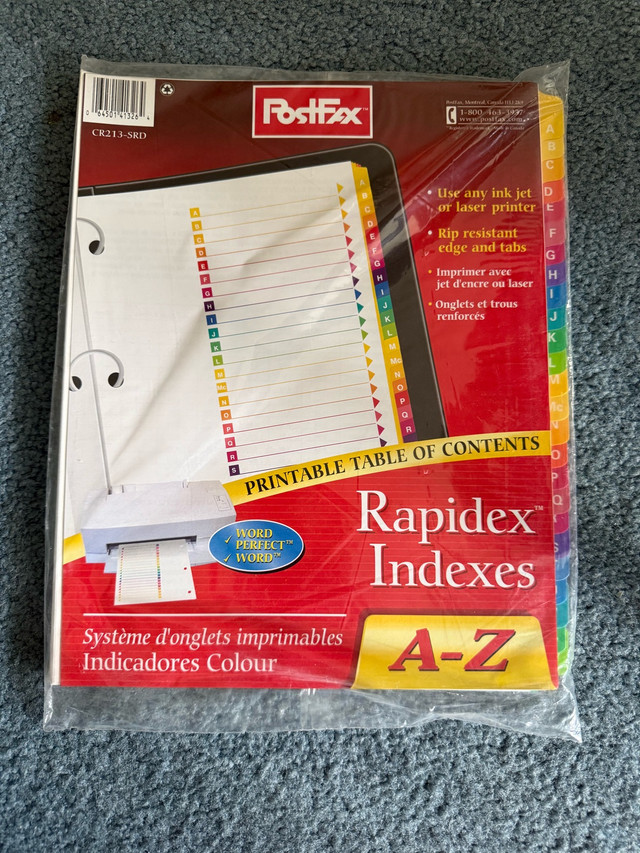 Binder Dividers a-Z