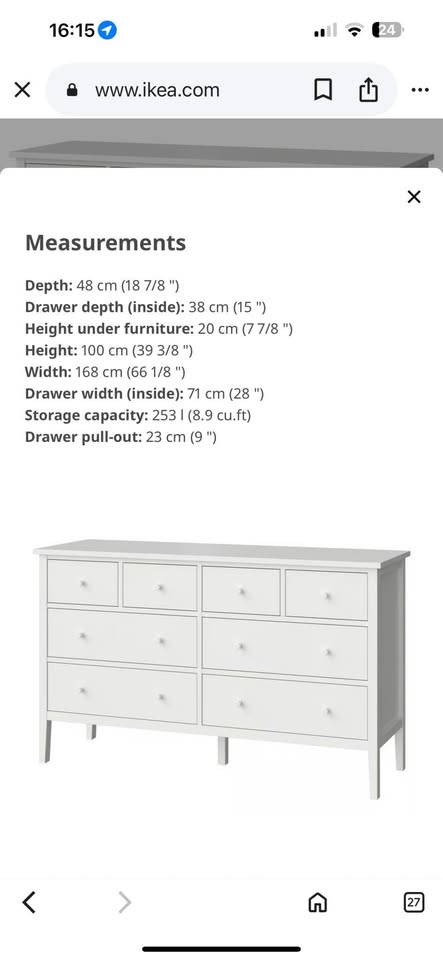 IKEA Chest of Drawers (White) - photo 2