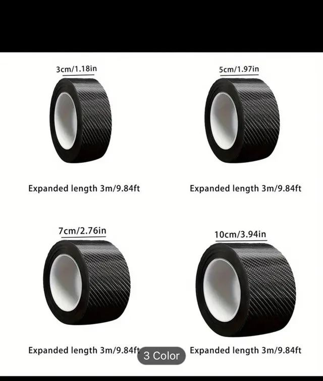 Carbon Fiber Vinyl Tape for Car Door Edges, Bumpers & More image indicator(3)