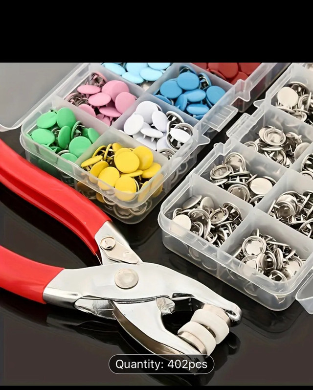 402-Piece Colorful Snap Button Kit with Manual Press Pliers, Ass - photo 2