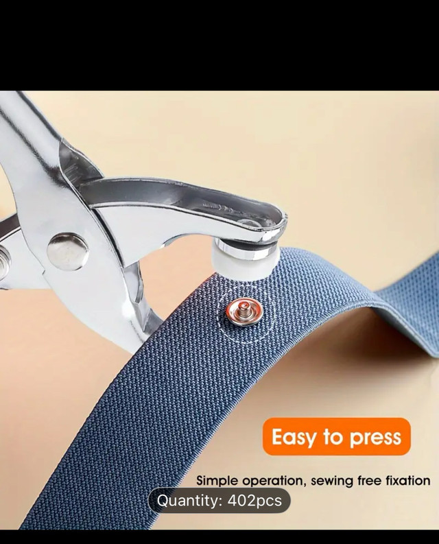 402-Piece Colorful Snap Button Kit with Manual Press Pliers, Ass - photo 3