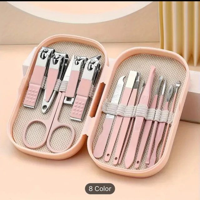 14-Piece Pink Manicure Set with Case image indicator(2)