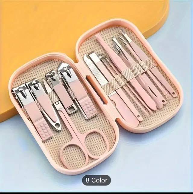 14-Piece Pink Manicure Set with Case image indicator(5)