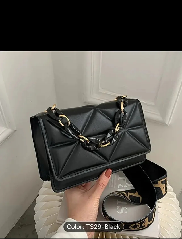 Retro Shoulder Bag, Fashionable Wide Strap thumbnail