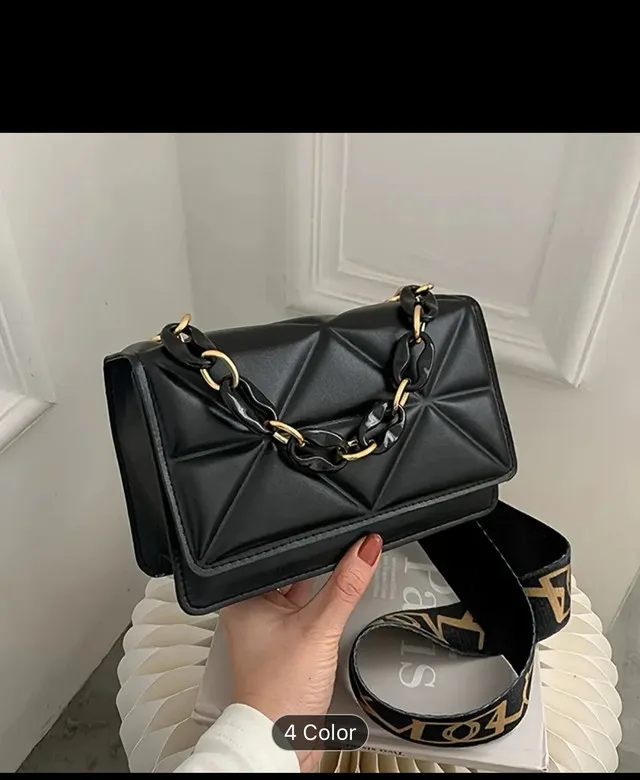 Retro Shoulder Bag, Fashionable Wide Strap image indicator(2)