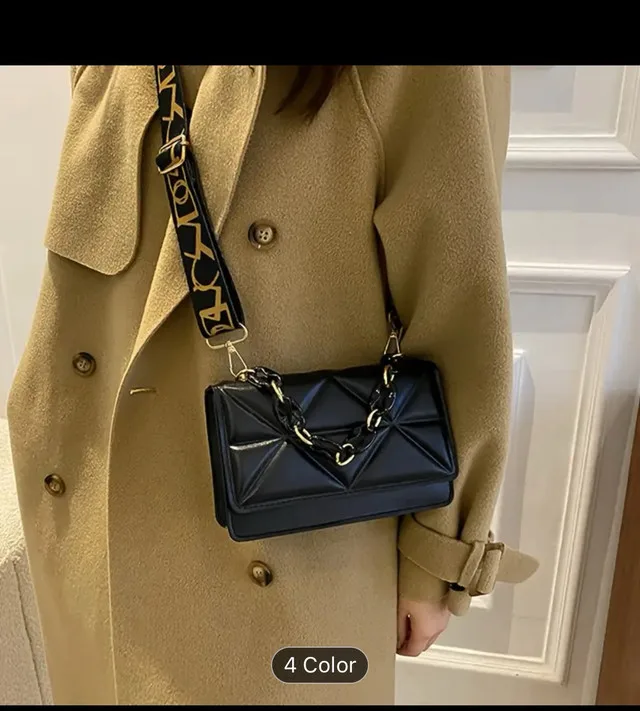 Retro Shoulder Bag, Fashionable Wide Strap image indicator(3)