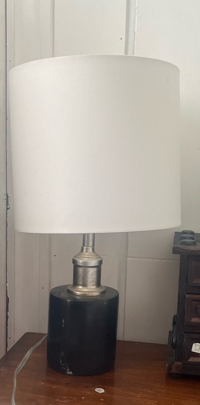 Modern Table Lamp with White Shade