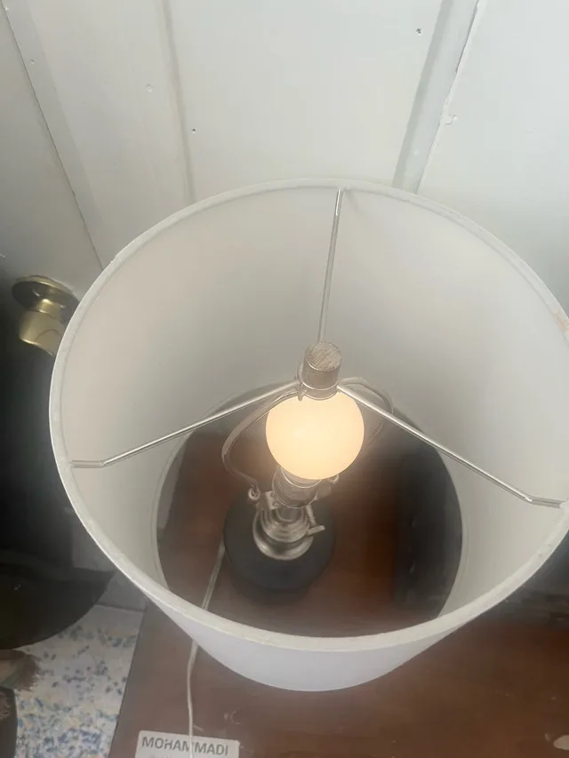 Modern Table Lamp with White Shade image indicator(4)