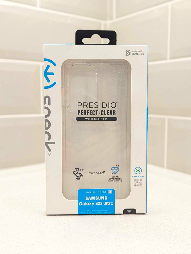 Speck Samsung Galaxy S23 Ultra Case | Clear with Glitter
