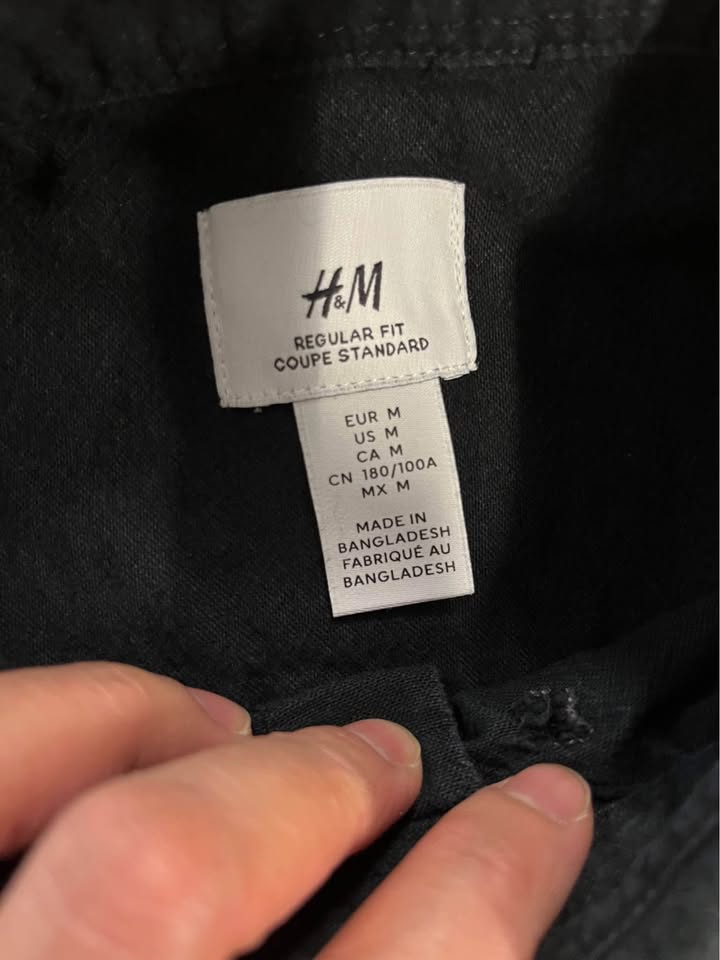 H&M Black Shirt (size M - 100% cotton) - photo 3