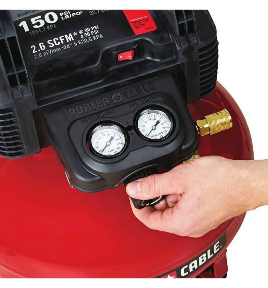 PORTER-CABLE 150 PSI 6 Gal Pancake Air Compressor - photo 5