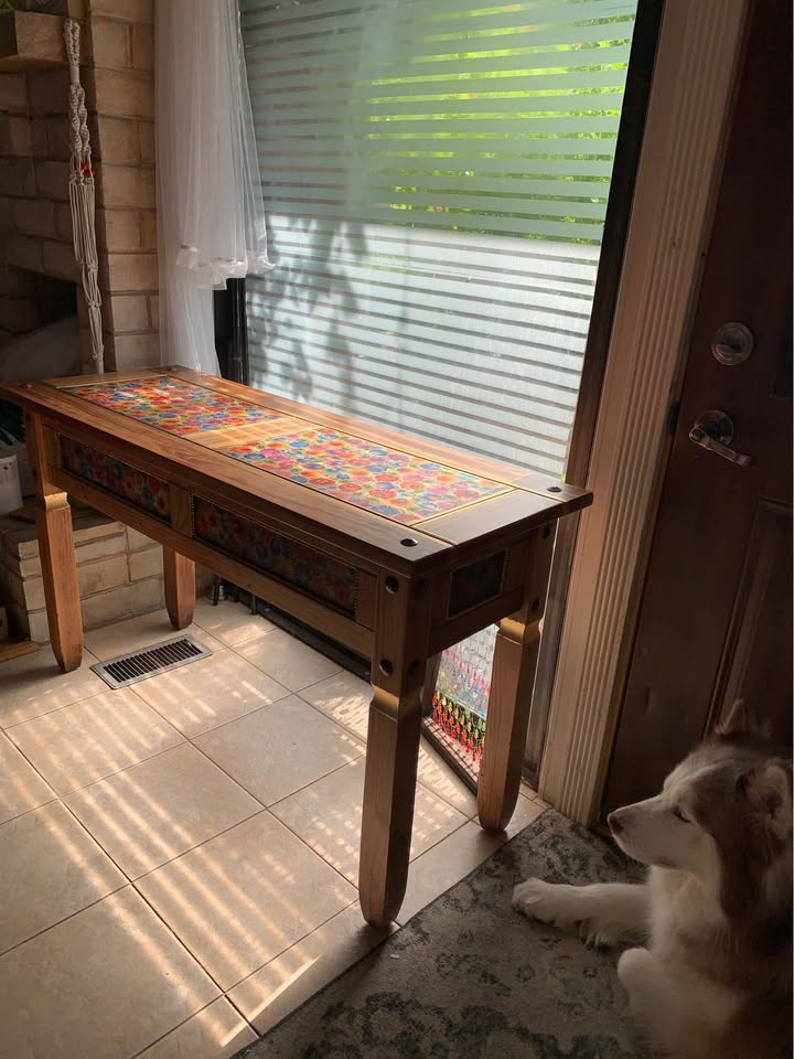 Golden Bloom Console Table - photo 5