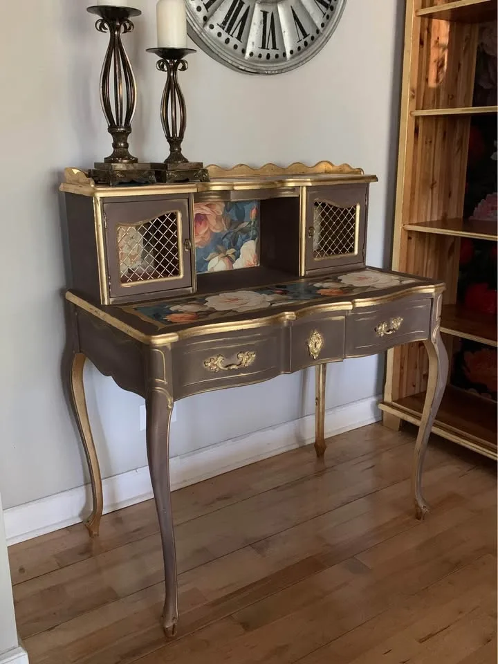 Vintage flower gold small desk image indicator(4)