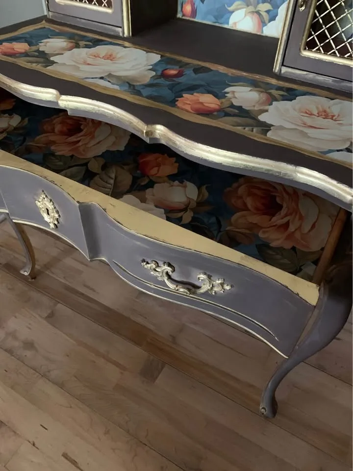 Vintage flower gold small desk image indicator(6)