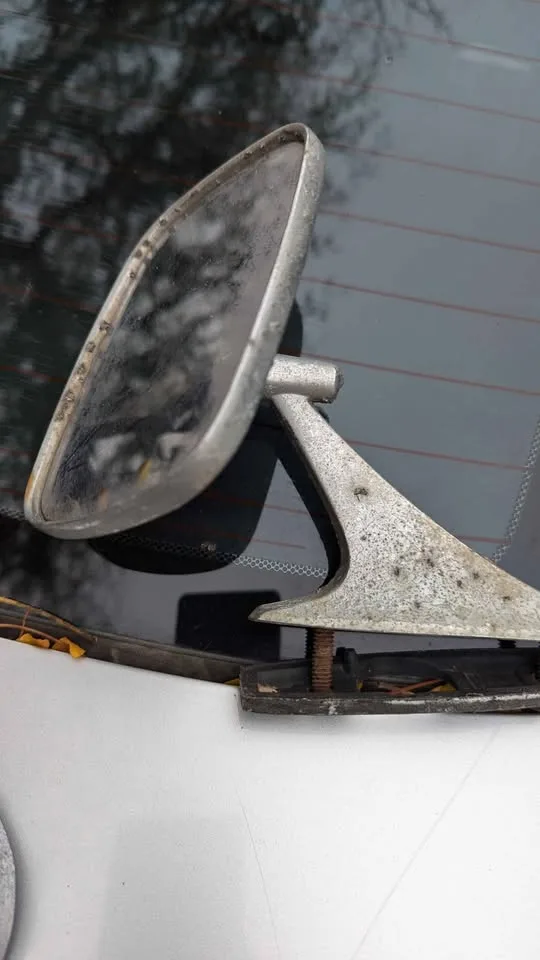 Vintage Car Parts Lot – Hubcaps, Tail Lights, Mirror image indicator(7)