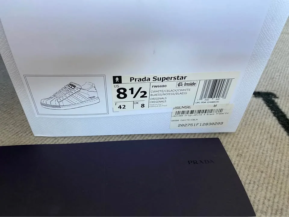 Prada X Adidas Superstar Sneakers White US8.5 image indicator(3)