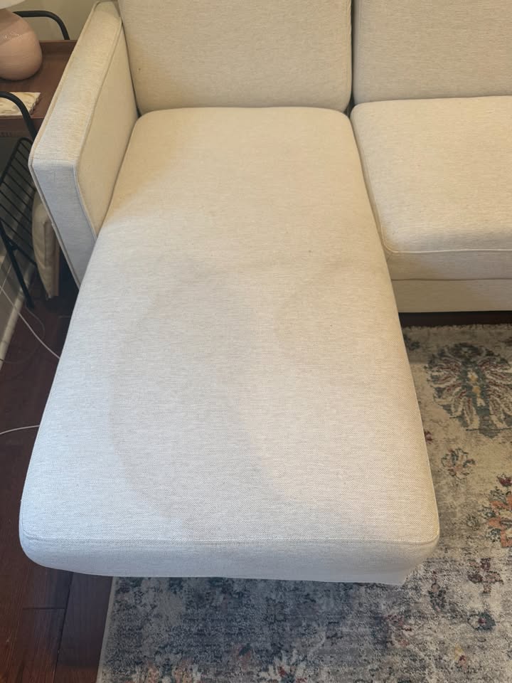 71" Cream Sectional Reversible Chaise - photo 2