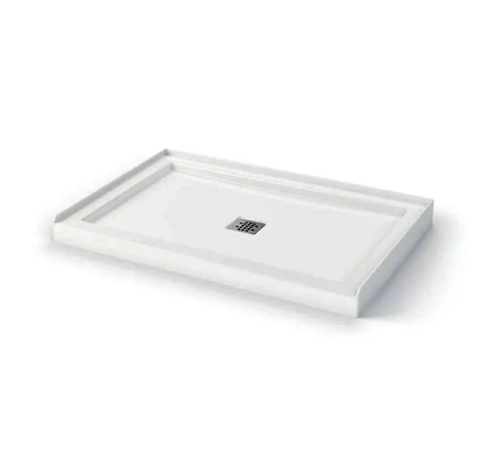 MAAX Zone Square Shower Base 48x32x3 Chrome Drain thumbnail