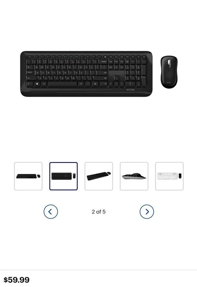 Bluetooth Keyboard with Mouse/ Microsoft 850 thumbnail