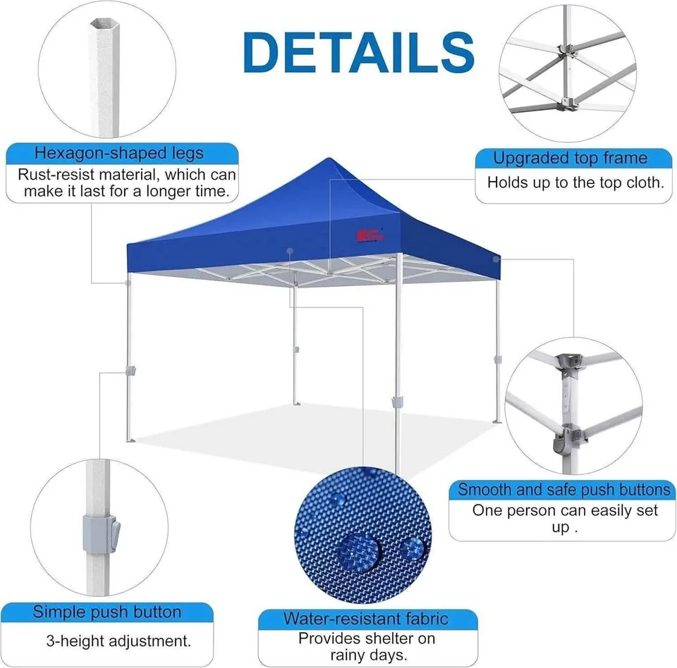 Master canopy Premium Pop Up Canopy(Roller bag+ 4 Sandbags) image indicator(2)
