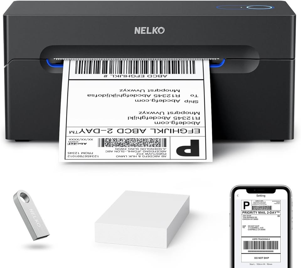 NELKO Wireless 4x6 Thermal Shipping Label Printer - photo 2