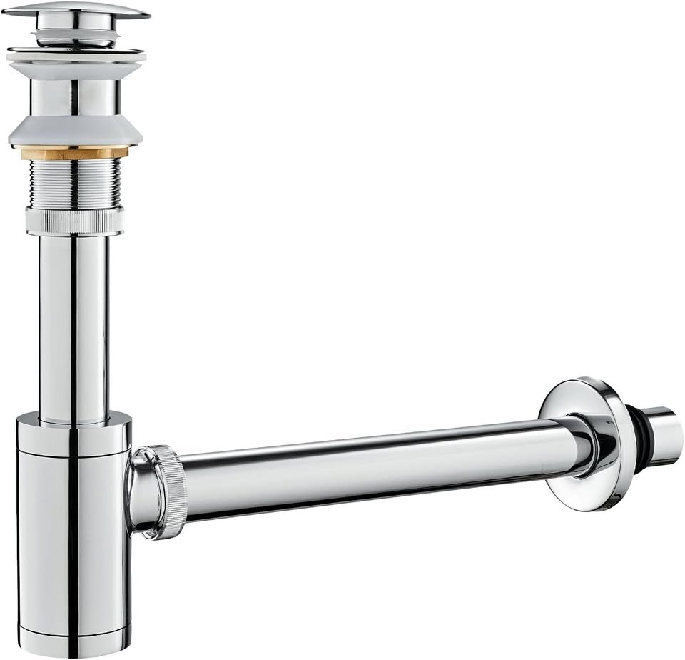 OUGOO Bathroom Basin Sink Waste P-Trap Drain Kit