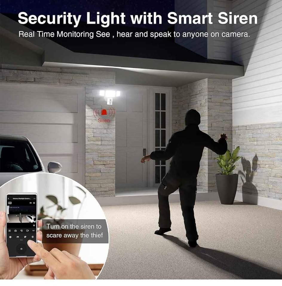 Onforu Floodlight Camera, 2K HD Outdoor Security Camera - photo 2