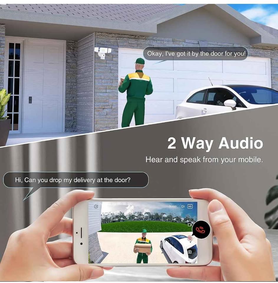 Onforu Floodlight Camera, 2K HD Outdoor Security Camera - photo 3