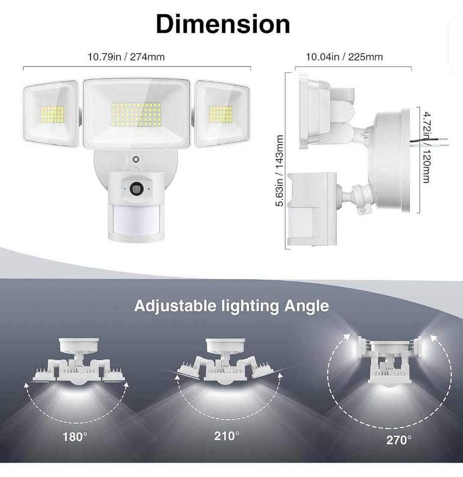 Onforu Floodlight Camera, 2K HD Outdoor Security Camera - photo 5