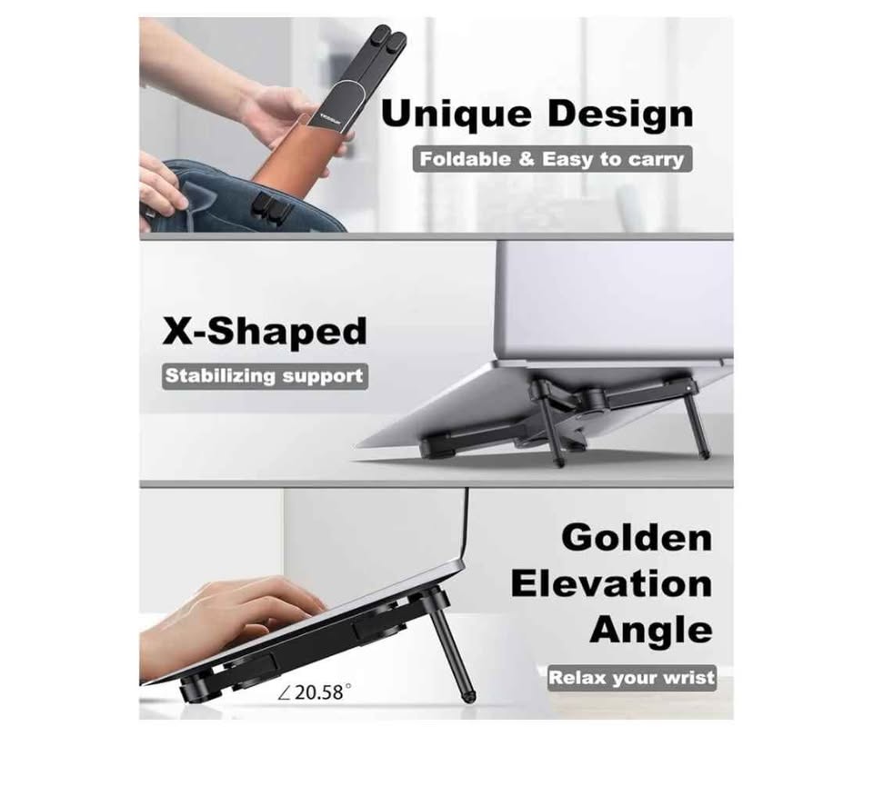 New Concept Laptop Stand - Adjustable Ergonomic Aluminum Riser - photo 2