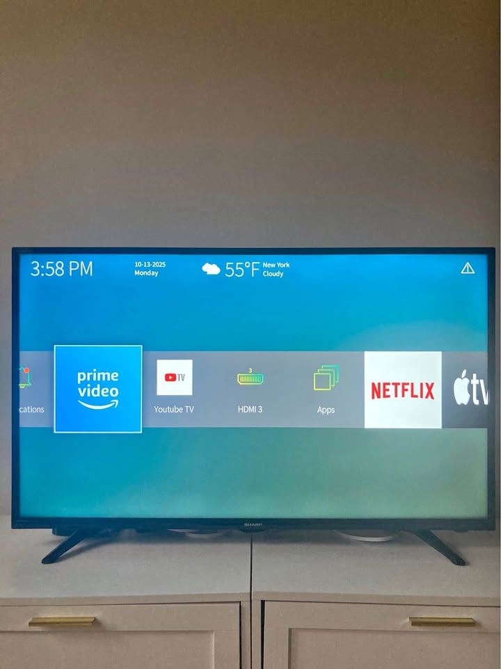 Sharp 43” Smart LED TV (1080p, FHD) – Great Condition