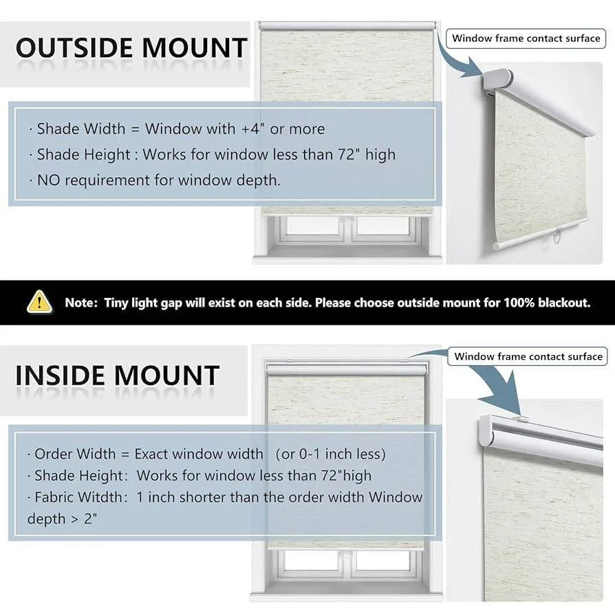 Cordless Roller Shade 26W x 72H Linen Cream image indicator(8)