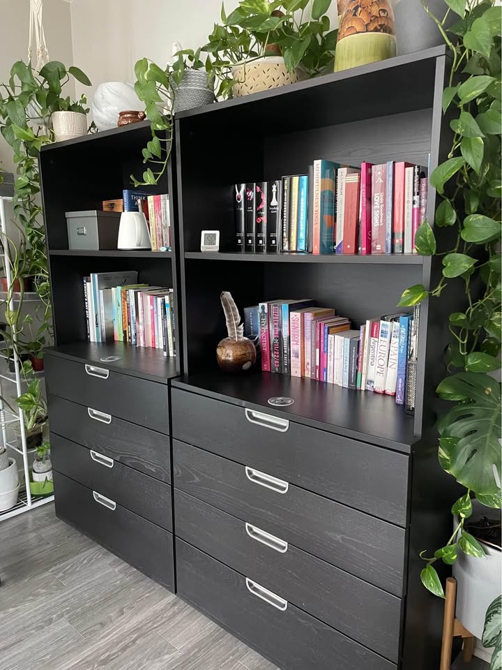 Storage Cabinets Bookshelf with Lock and Drawers - photo 5