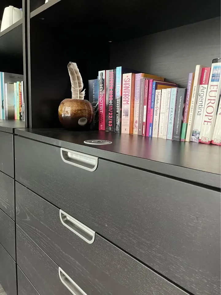 Storage Cabinets Bookshelf with Lock and Drawers image indicator(6)