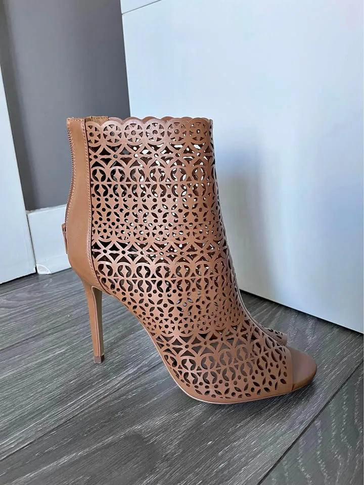 NEVER WORN Caged Stiletto Boots thumbnail