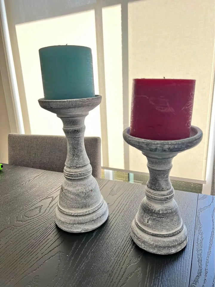 Rustic Candle Holders Set thumbnail