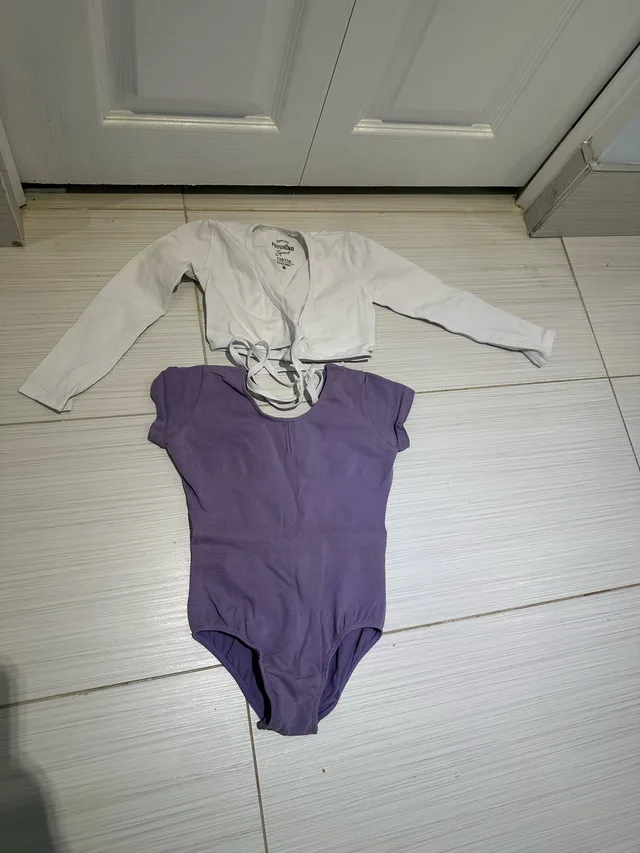 Girls Leotard and Wrap Top Size 5 thumbnail