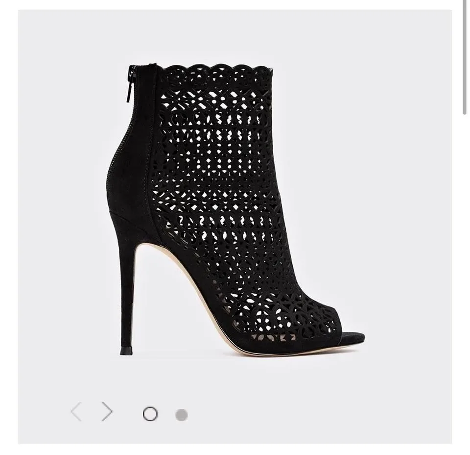 NEVER WORN Caged Stiletto Boots thumbnail