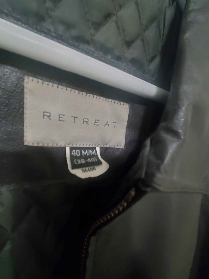Leather jacket - men size 40, Medium - photo 3