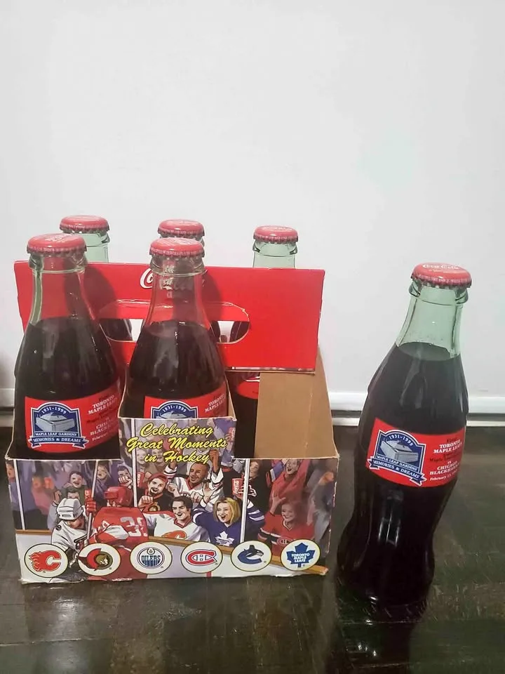 Coca-cola commemorative Maple Leaf Gardens bottles thumbnail