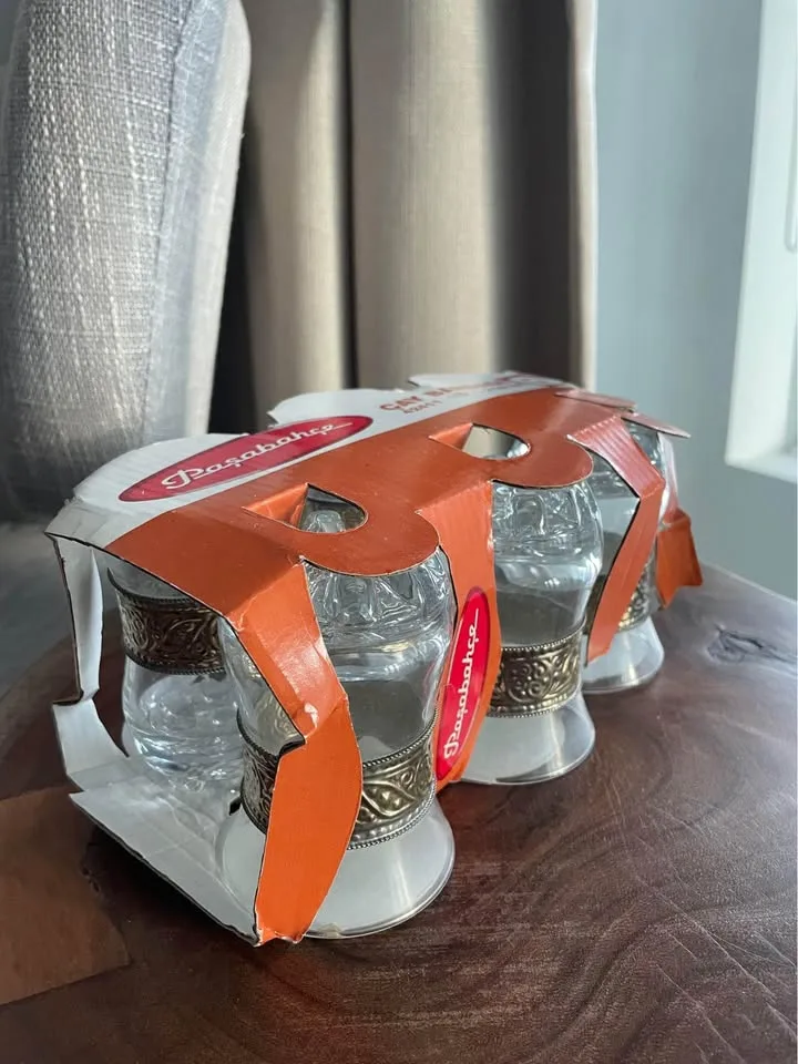 BRAND NEW 6 Moroccan Tea Glasses image indicator(2)