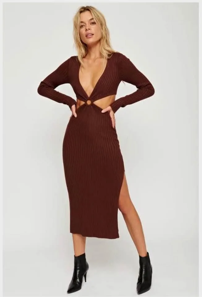 BRAND NEW Cut-Out Sweater Dress thumbnail