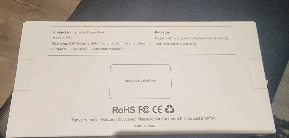 61200mAh Solar Power Bank Model HP8 - photo 4